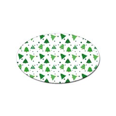 Christmas Trees Pattern Design Pattern Sticker Oval (10 Pack) by Amaryn4rt