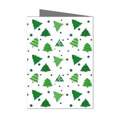 Christmas Trees Pattern Design Pattern Mini Greeting Cards (pkg Of 8) by Amaryn4rt