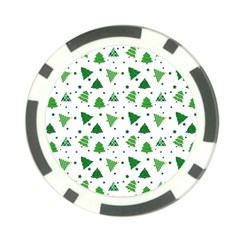 Christmas Trees Pattern Design Pattern Poker Chip Card Guard (10 Pack) by Amaryn4rt