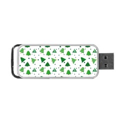 Christmas Trees Pattern Design Pattern Portable Usb Flash (one Side) by Amaryn4rt