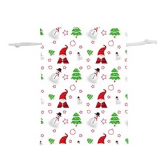 Santa Claus Snowman Christmas Xmas Lightweight Drawstring Pouch (s) by Amaryn4rt