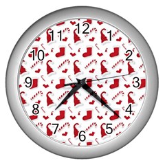 Christmas Template Advent Cap Wall Clock (silver) by Amaryn4rt