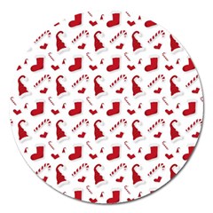 Christmas Template Advent Cap Magnet 5  (round) by Amaryn4rt