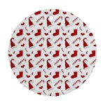 Christmas Template Advent Cap Round Ornament (Two Sides) Back