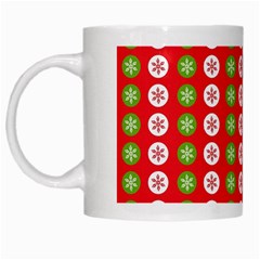 Festive Pattern Christmas Holiday White Mug by Amaryn4rt