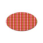 Festive Pattern Christmas Holiday Sticker Oval (10 pack) Front