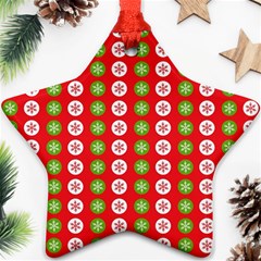 Festive Pattern Christmas Holiday Star Ornament (two Sides) by Amaryn4rt