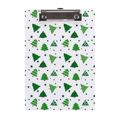 Christmas Trees Pattern Design Pattern A5 Acrylic Clipboard by Amaryn4rt