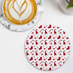 Christmas Template Advent Cap Uv Print Round Tile Coaster by Amaryn4rt