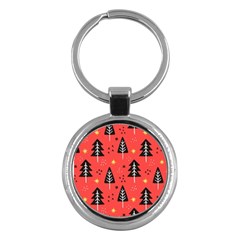 Christmas Christmas Tree Pattern Key Chain (round) by Amaryn4rt