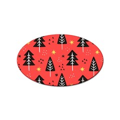 Christmas Christmas Tree Pattern Sticker (oval) by Amaryn4rt