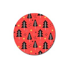 Christmas Christmas Tree Pattern Magnet 3  (round) by Amaryn4rt