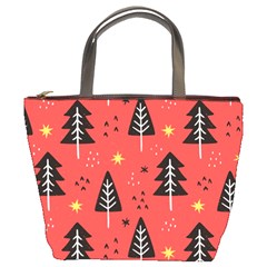 Christmas Christmas Tree Pattern Bucket Bag by Amaryn4rt