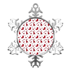 Christmas Template Advent Cap Metal Small Snowflake Ornament by Amaryn4rt