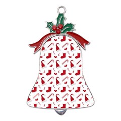 Christmas Template Advent Cap Metal Holly Leaf Bell Ornament by Amaryn4rt