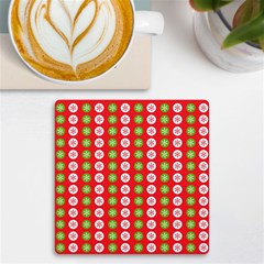 Festive Pattern Christmas Holiday Uv Print Square Tile Coaster  by Amaryn4rt