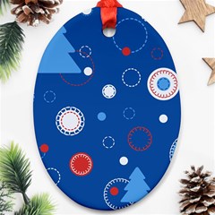 Christmas Pattern Tree Design Ornament (oval) by Amaryn4rt