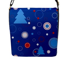 Christmas Pattern Tree Design Flap Closure Messenger Bag (l) by Amaryn4rt