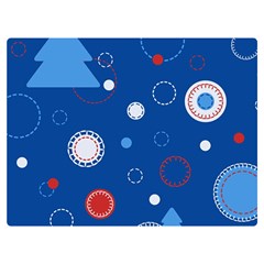 Christmas Pattern Tree Design Two Sides Premium Plush Fleece Blanket (extra Small) by Amaryn4rt