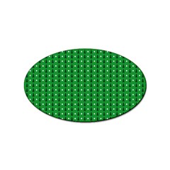 Green Christmas Tree Pattern Background Sticker Oval (10 Pack) by Amaryn4rt