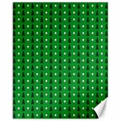 Green Christmas Tree Pattern Background Canvas 16  X 20  by Amaryn4rt