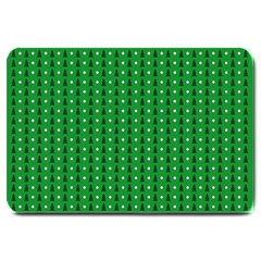 Green Christmas Tree Pattern Background Large Doormat by Amaryn4rt