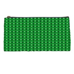 Green Christmas Tree Pattern Background Pencil Case by Amaryn4rt