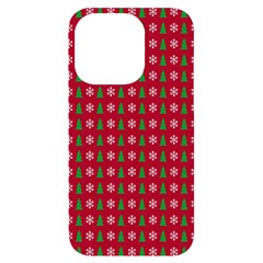 Snowflake Christmas Tree Pattern Iphone 14 Pro Black Uv Print Case by Amaryn4rt