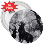 Stag-deer-forest-winter-christmas 3  Buttons (10 pack)  Front