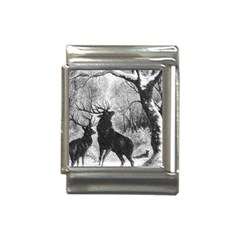 Stag-deer-forest-winter-christmas Italian Charm (13mm) by Amaryn4rt