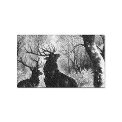 Stag-deer-forest-winter-christmas Sticker (rectangular) by Amaryn4rt