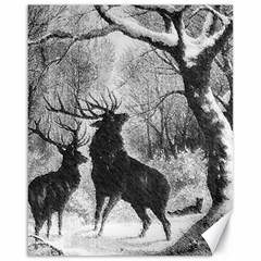 Stag-deer-forest-winter-christmas Canvas 16  X 20  by Amaryn4rt