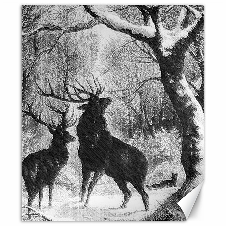 Stag-deer-forest-winter-christmas Canvas 20  x 24 