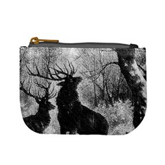 Stag-deer-forest-winter-christmas Mini Coin Purse by Amaryn4rt