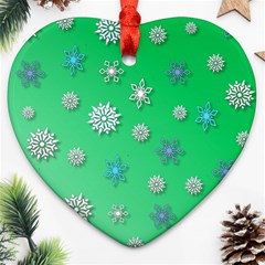 Snowflakes-winter-christmas-overlay Ornament (heart) by Amaryn4rt