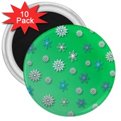 Snowflakes-winter-christmas-overlay 3  Magnets (10 Pack)  by Amaryn4rt