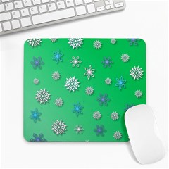 Snowflakes-winter-christmas-overlay Large Mousepad by Amaryn4rt