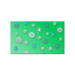 Snowflakes-winter-christmas-overlay Sticker Rectangular (100 Pack) by Amaryn4rt