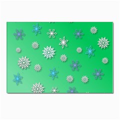 Snowflakes-winter-christmas-overlay Postcards 5  X 7  (pkg Of 10) by Amaryn4rt