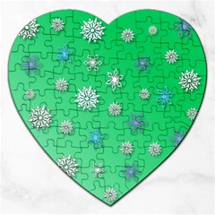 Snowflakes-winter-christmas-overlay Jigsaw Puzzle (heart) by Amaryn4rt