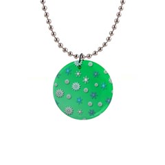 Snowflakes-winter-christmas-overlay 1  Button Necklace by Amaryn4rt