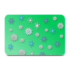 Snowflakes-winter-christmas-overlay Plate Mats by Amaryn4rt