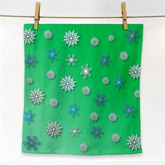 Snowflakes-winter-christmas-overlay Face Towel by Amaryn4rt