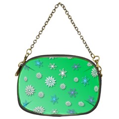 Snowflakes-winter-christmas-overlay Chain Purse (two Sides) by Amaryn4rt