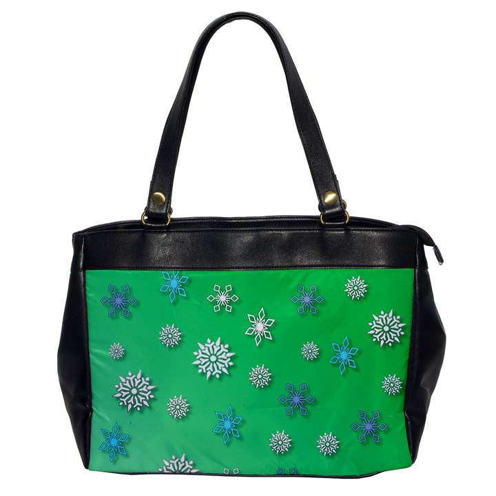 Snowflakes-winter-christmas-overlay Oversize Office Handbag