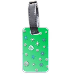 Snowflakes-winter-christmas-overlay Luggage Tag (two Sides) by Amaryn4rt