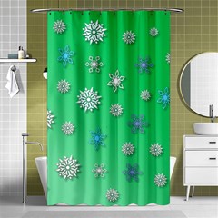 Snowflakes-winter-christmas-overlay Shower Curtain 48  X 72  (small)  by Amaryn4rt