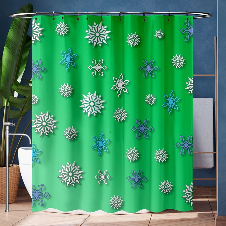 Snowflakes-winter-christmas-overlay Shower Curtain 60  x 72  (Medium) 