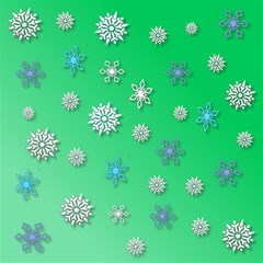 Snowflakes-winter-christmas-overlay Play Mat (rectangle) by Amaryn4rt