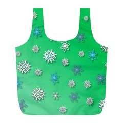 Snowflakes-winter-christmas-overlay Full Print Recycle Bag (l) by Amaryn4rt